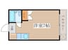 マンション愛晃 1Rの間取り