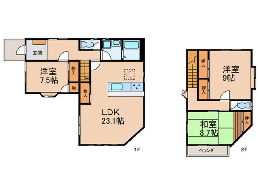 間取図 高柳貸家