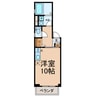 クレール 1Rの間取り