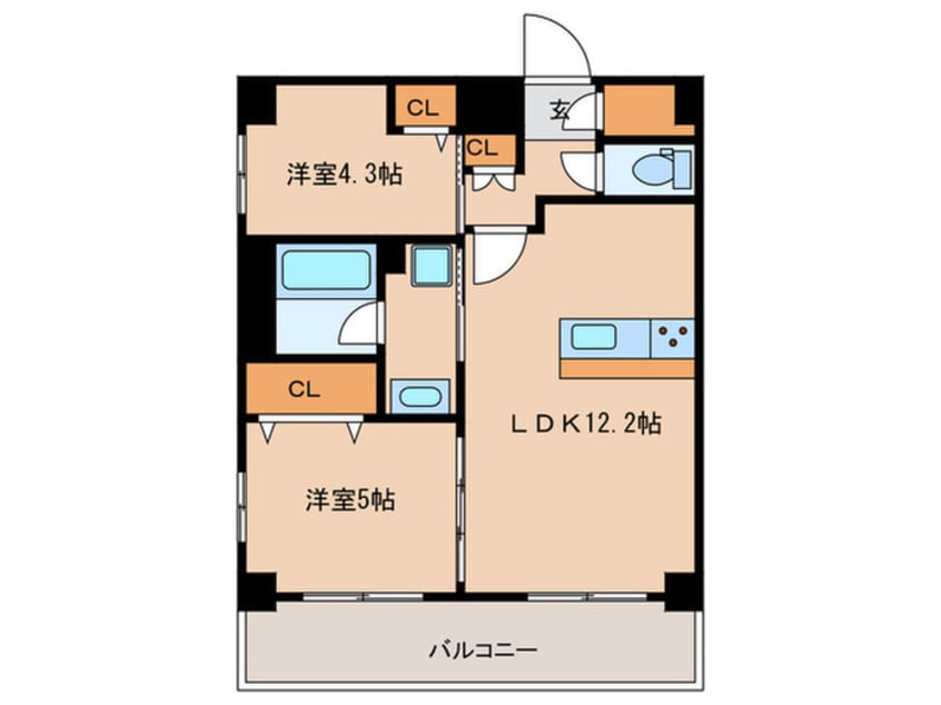 間取図 ﾌﾟﾚｻﾝｽｼﾞｪﾈ丸の内(1304)