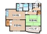 ウェルシー赤坪 2DKの間取り