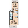グレーシア上前津 1LDKの間取り