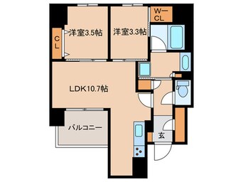 間取図 ﾌﾟﾚｻﾝｽﾛｼﾞｪ大須白川公園(604)