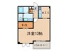 秀乃郷 1Kの間取り