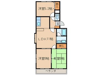 間取図 メゾンメルベ－ユ