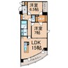 ファミール熱田 2LDKの間取り