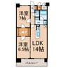 ファミール熱田 2LDKの間取り