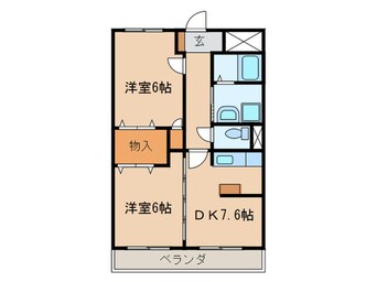 間取図 コンフォ－ト鳥居松