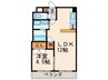 センチュリー本山 1LDKの間取り