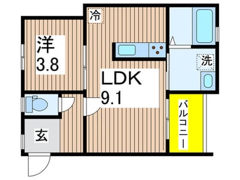 間取図 仮)昭和区下構町アパート