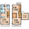 Felice Garden 101 2LDKの間取り