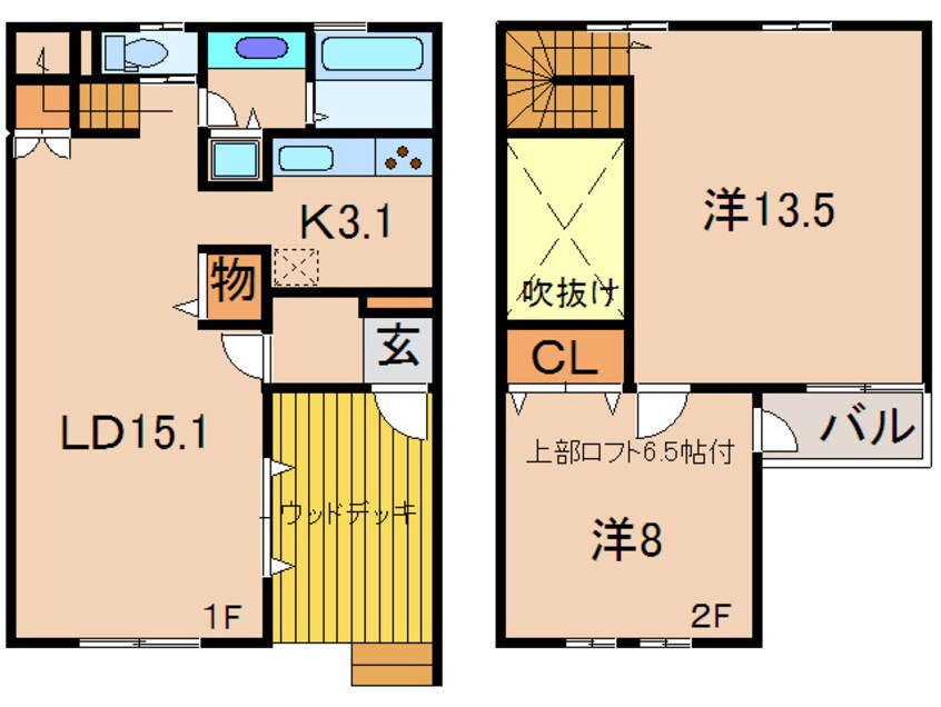 間取図 セレブ覚王山ＷＥＳＴ棟北