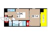 nextage sakurayama 1LDKの間取り