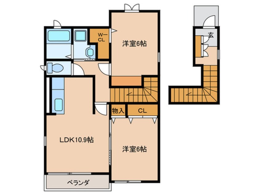 間取図 ソレイユ万場