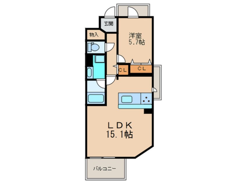 間取図 グランルクレ新栄ウエスト
