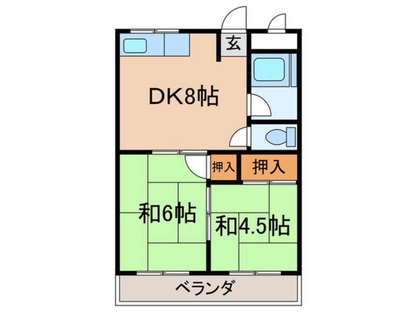 間取図 グリ－ンハイツ双葉