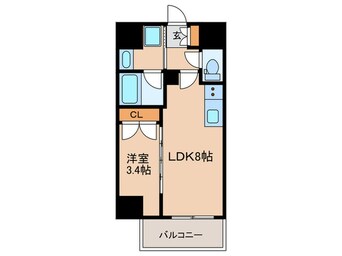間取図 ﾃﾞｨｱﾚｲｼｬｽ名古屋浄心(701)