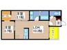 REGALEST道徳駅前 2LDKの間取り