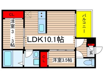 間取図 REGALEST道徳駅前