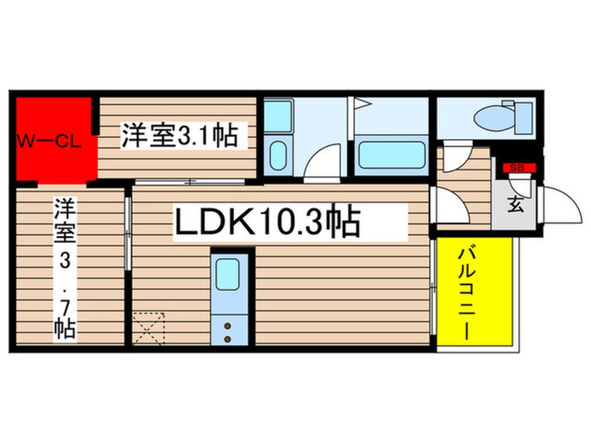 間取図 REGALEST道徳駅前