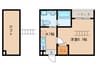 アミカルルーチェ南川 1Kの間取り