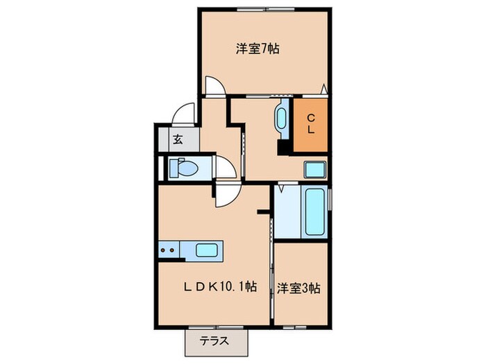 間取り図 ヴェル　ドミール観音寺