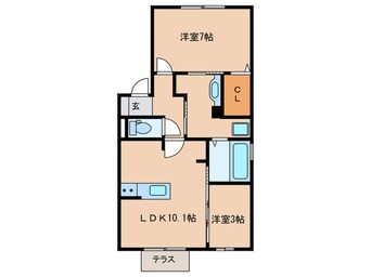 間取図 ヴェル　ドミール観音寺