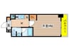 レジディア高岳 1Kの間取り
