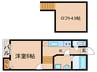 Glanz栄生 1Kの間取り