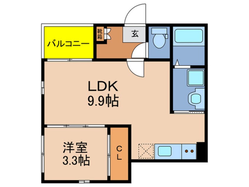 間取図 仮)ﾊｰﾓﾆｰﾃﾗｽ西又兵ヱ町四丁目