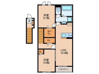 間取図 仮)ヒカルサ名古屋港区大西Ⅰ
