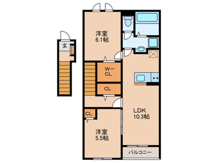 間取図 仮)ヒカルサ名古屋港区大西Ⅰ