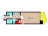 THE BAY FLAT 1Kの間取り