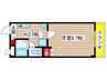 シャトルピーチ 1Kの間取り
