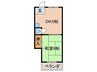 新浅井荘 1DKの間取り