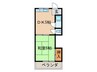 新浅井荘 1DKの間取り