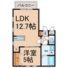 maple 1LDKの間取り
