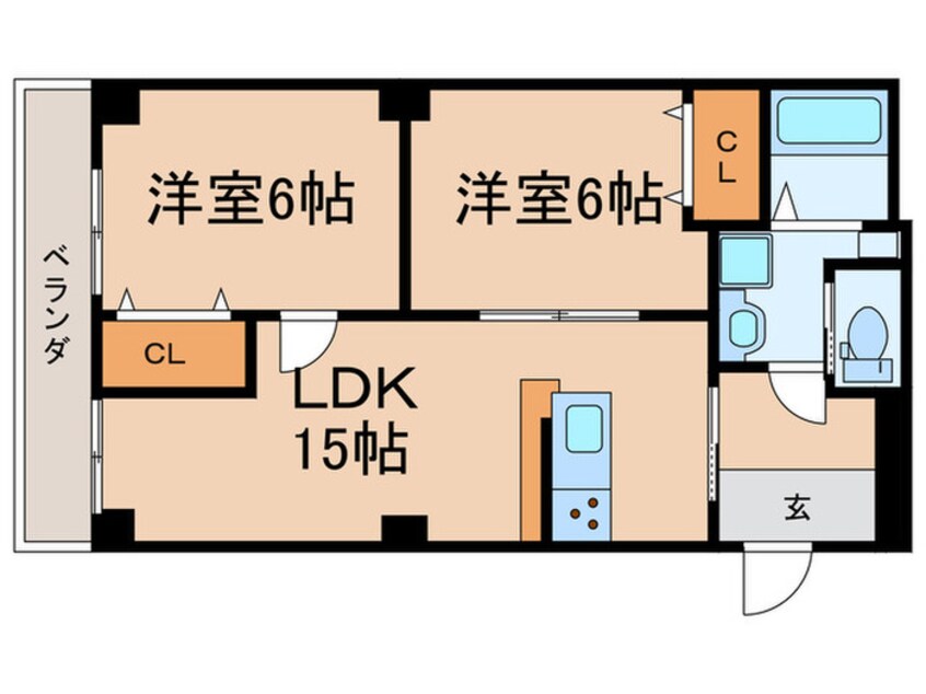 間取図 ハイツサンライズ(506)