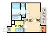 リブレア白金Ａ棟 1Kの間取り