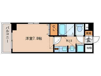 間取図 ﾌﾟﾚｻﾝｽ名古屋駅前ｱｸｼｽ(1001)