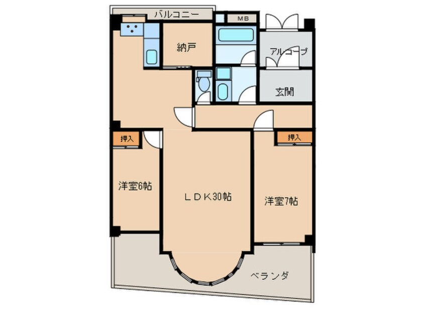 間取図 シティ－ア－ク徳川