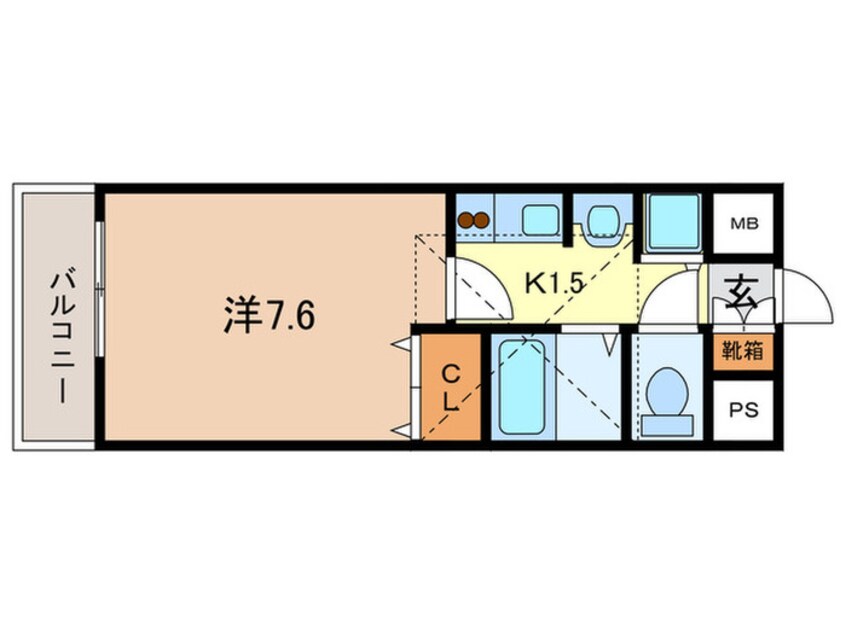 間取図 ﾌﾟﾚｻﾝｽ名古屋駅前ｱｸｼｽ(803)