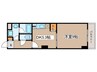 レジディア東桜 1DKの間取り
