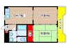 フローレスチェリー 2DKの間取り