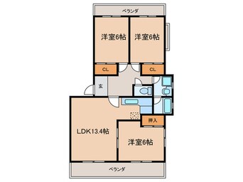 間取図 クレ－ル林島
