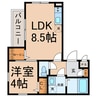 LeoAries 1LDKの間取り