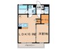 グレース川八 1LDKの間取り