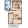 グランレーヴ浄心 1LDKの間取り