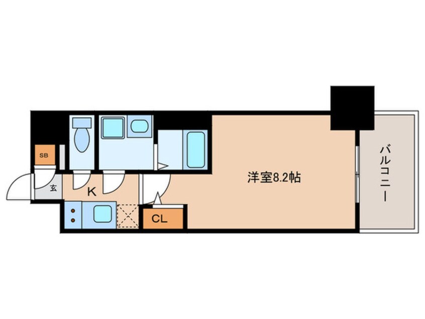 間取図 ｴｽﾘｰﾄﾞ新栄ﾌﾟﾗｲﾑ(1206)