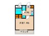 ハッピ－バレイ 1Kの間取り